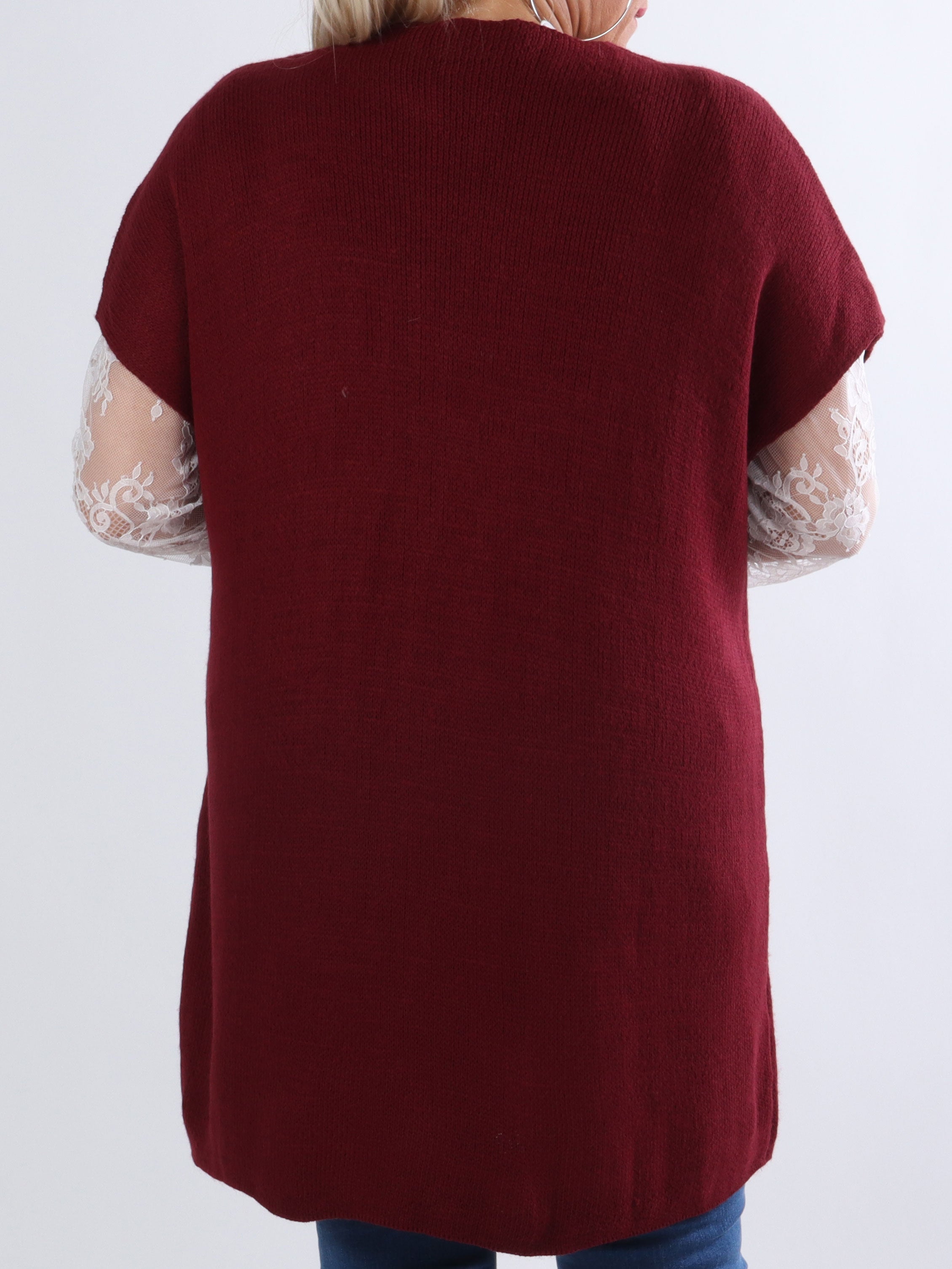 Tilly Plain - Plus size strik cardigan uden ærmer